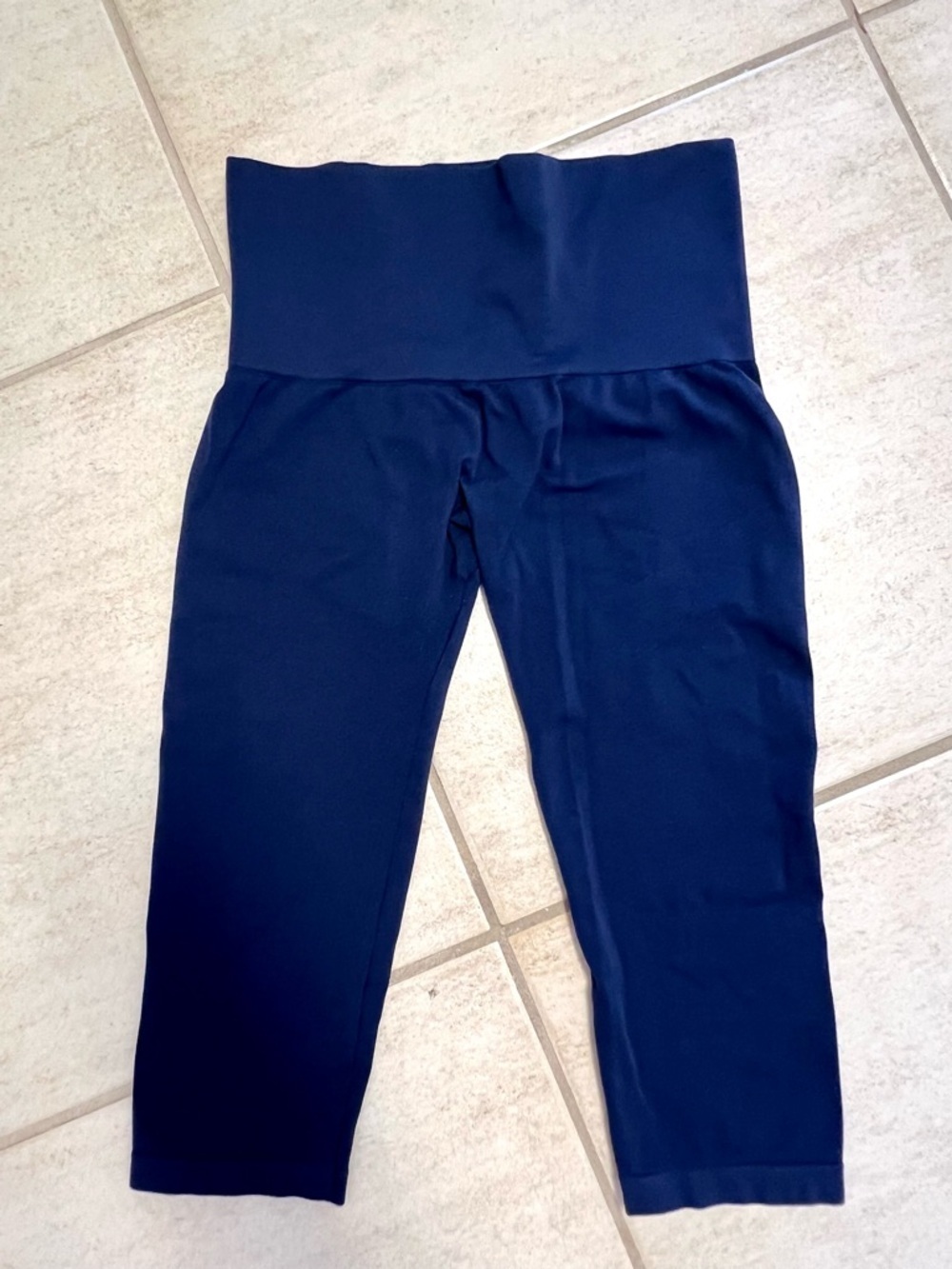Soma Women's Navy Shape Wear Slimming Capri Leggings high waist womens size M
